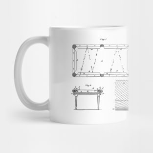 Billiard Cushion Vintage Patent Drawing Mug